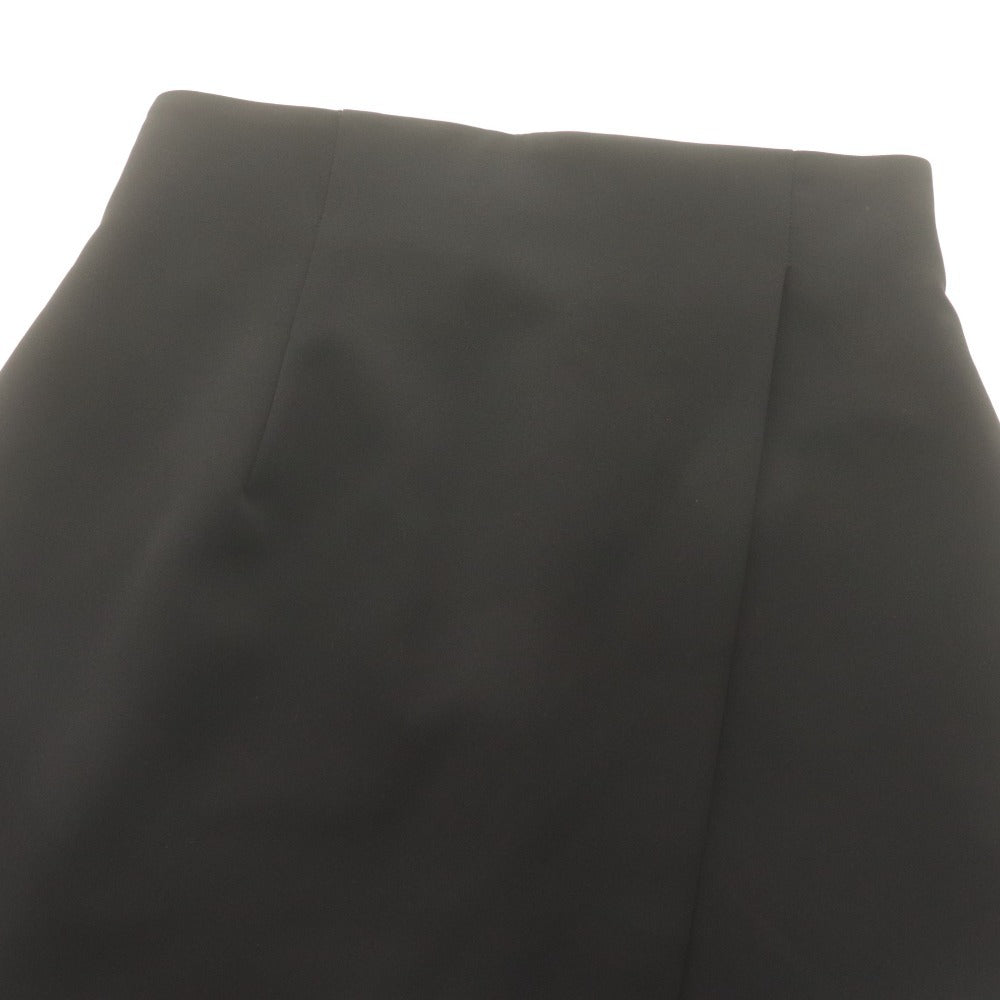 ■ SNIDEL スナイデル ロングスカート ボトムス Iラインシルエット スリット 無地 レディース 0 (S相当) ブラック 黒 タグ付き 未使用