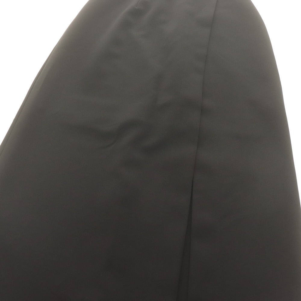 ■ SNIDEL スナイデル ロングスカート ボトムス Iラインシルエット スリット 無地 レディース 0 (S相当) ブラック 黒 タグ付き 未使用