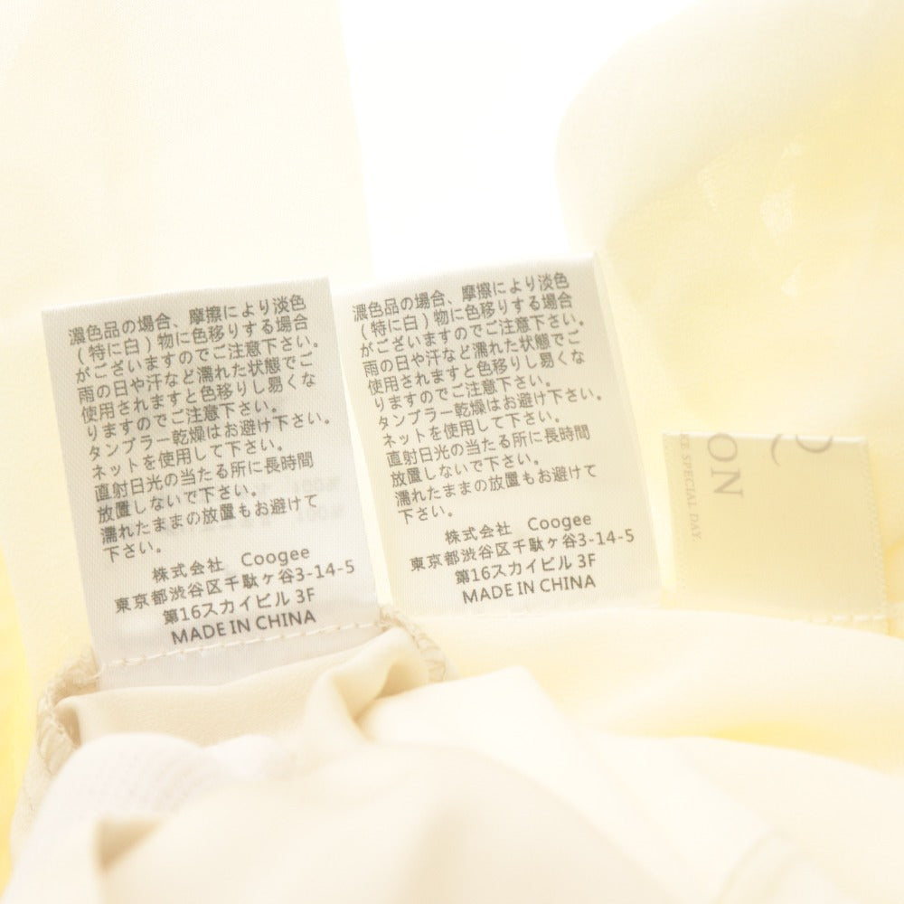 ■ YILON イロン シフォンフェアリーブラウス&ミニスカート セットアップ 長袖 トップス ボトムス フリル レディース F アイボリー