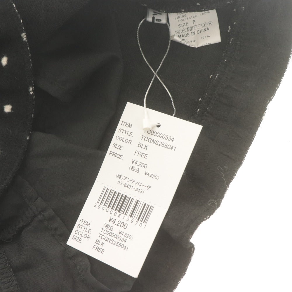 ■ TITTY&CO ティティーアンドコー フリルミニスカート ドット柄 ショート ボトムス レディース F (フリー) 白黒 タグ付き 未使用