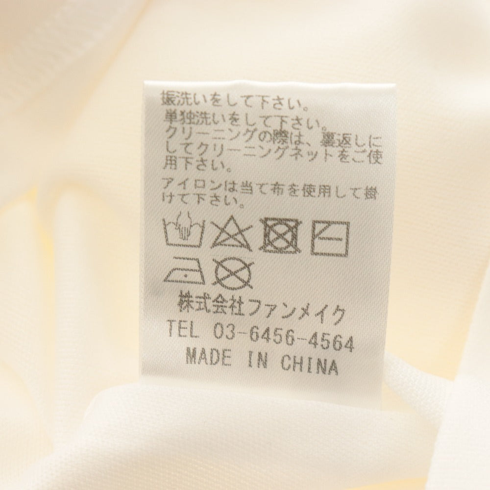 ■ M me eme クロスチュールワンピース 長袖 トップス 韓国ガーリー風 レディース F アイボリー タグ付き 未使用