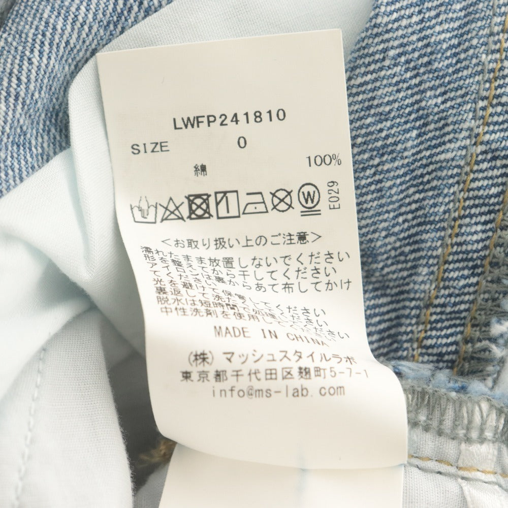 ■ Lily Brown CANDY STOCK デニムパンツ ハートビジューワイド ジーンズ ボトムス 綿 レディース 0 (S相当) ネイビー系 タグ付き 未使用