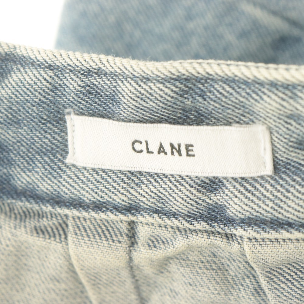■ CLANE クラネ デニムスカート サークルカット レイヤード ロング ボトムス 綿 レディース 1 (S相当) ライトブルー タグ付き 未使用