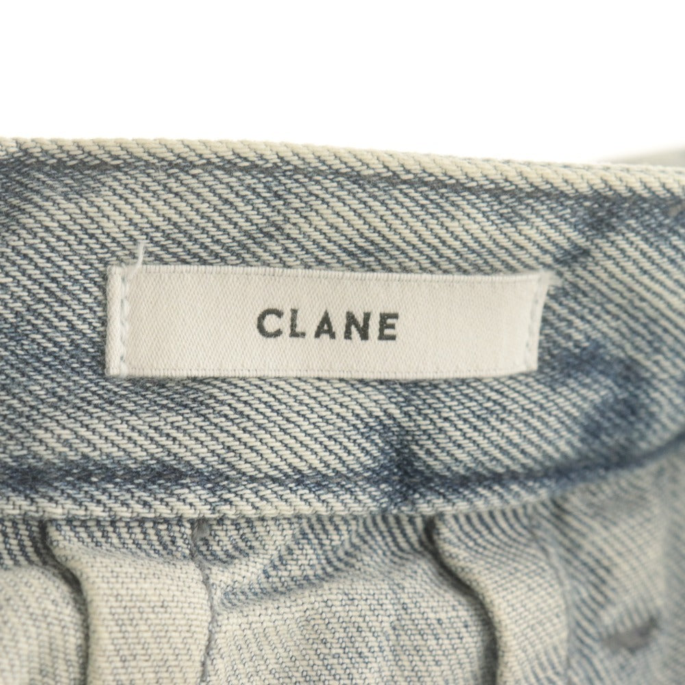 ■ CLANE クラネ デニムスカート サークルカット レイヤード ロング ボトムス 綿 レディース 0 (XS相当) ライトブルー タグ付き 未使用