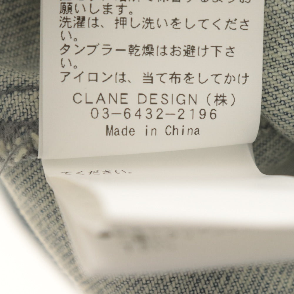 ■ CLANE クラネ デニムスカート サークルカット レイヤード ロング ボトムス 綿 レディース 0 (XS相当) ライトブルー タグ付き 未使用