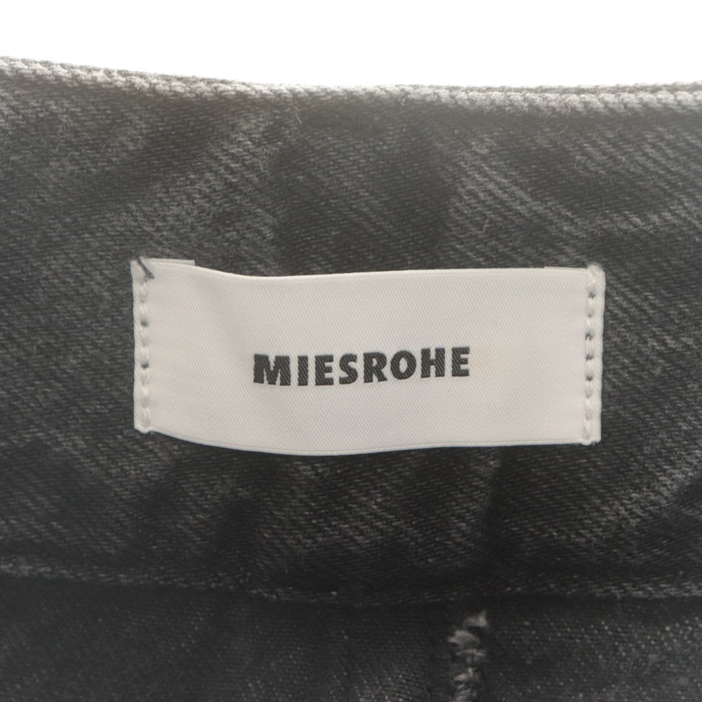 ■ MIESROHE ミースロエ デニムパンツ グルカデザインオーガニック ボトムス ベルト 日本製 レディース 0 (S相当) ダークグレー