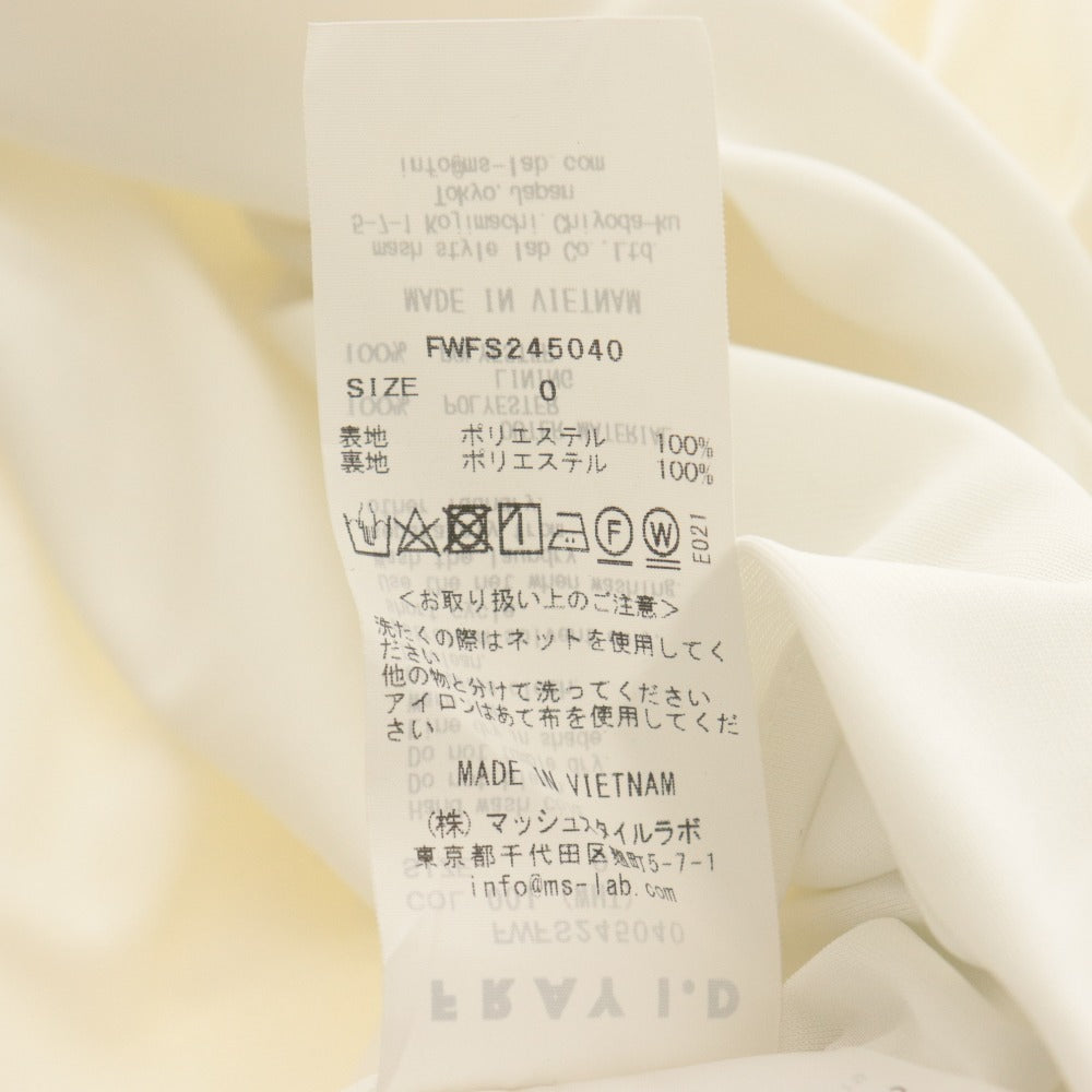 ■ FRAY I.D フレイアイディー タックバルーンスカート ショート ボトムス 紐ベルト レディース 0 (S相当) アイボリー タグ付き 未使用