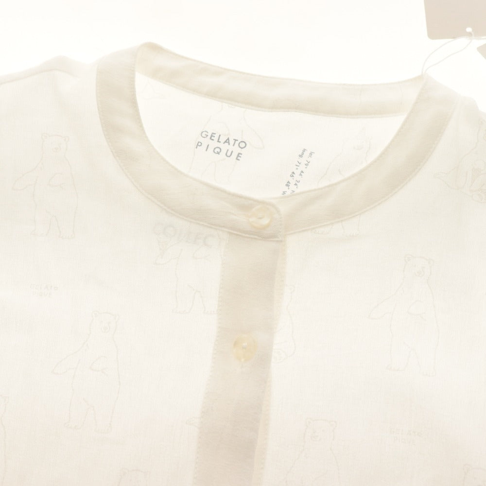 ■ gelato pique しろくまドレス ワンピース ロング 半袖 トップス ICE BLUE COLLECTION レディース F(フリー) 白 タグ付き 美品