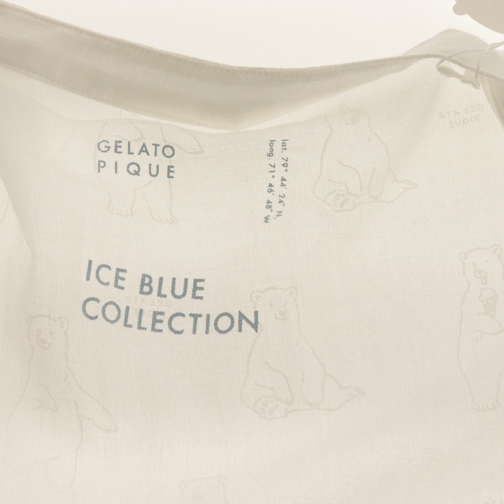 ■ gelato pique しろくまドレス ワンピース ロング 半袖 トップス ICE BLUE COLLECTION レディース F(フリー) 白 タグ付き 美品
