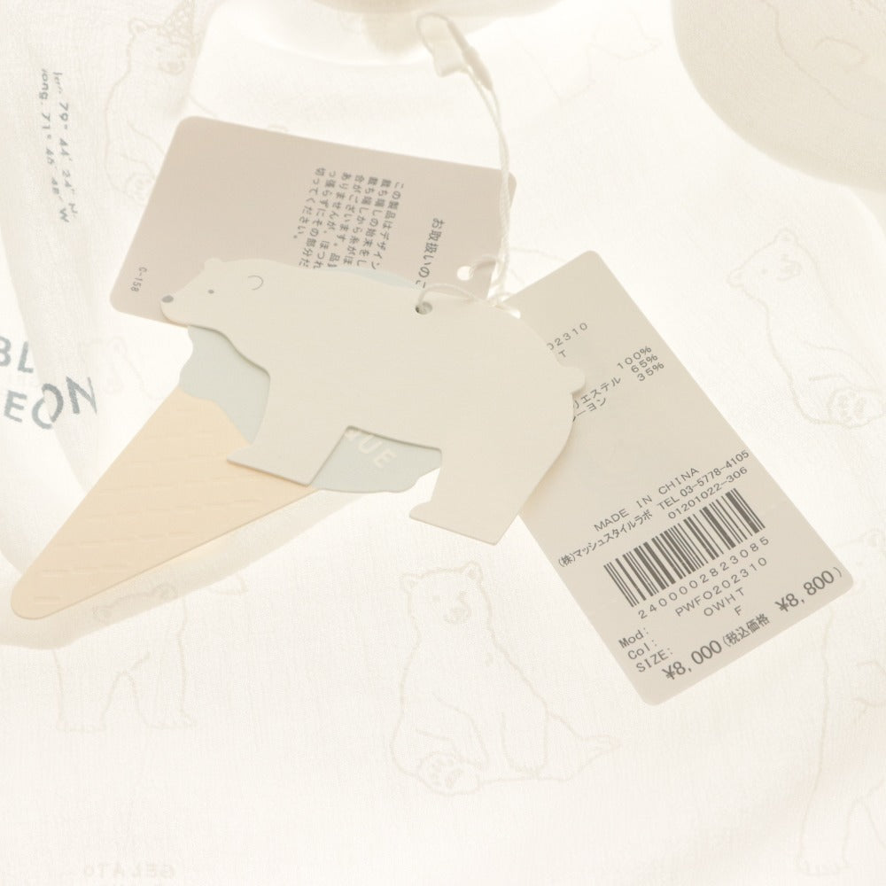 ■ gelato pique しろくまドレス ワンピース ロング 半袖 トップス ICE BLUE COLLECTION レディース F(フリー) 白 タグ付き 美品