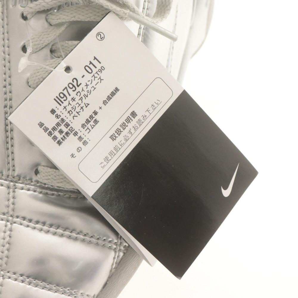 ■ NIKE ナイキ スニーカー シューズ 靴 WMNS NIKE T90 ウィメンズ レディース 24.5cm シルバー ホワイト 白 箱/タグ付き未使用