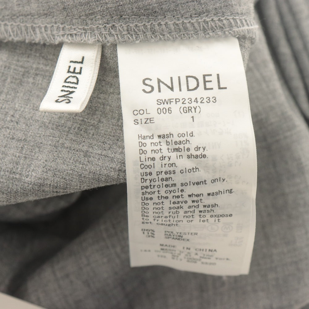 ■ SNIDEL スナイデル ワイドパンツ ボトムス レディース 1 (M相当) ライトグレー タグ付き 未使用