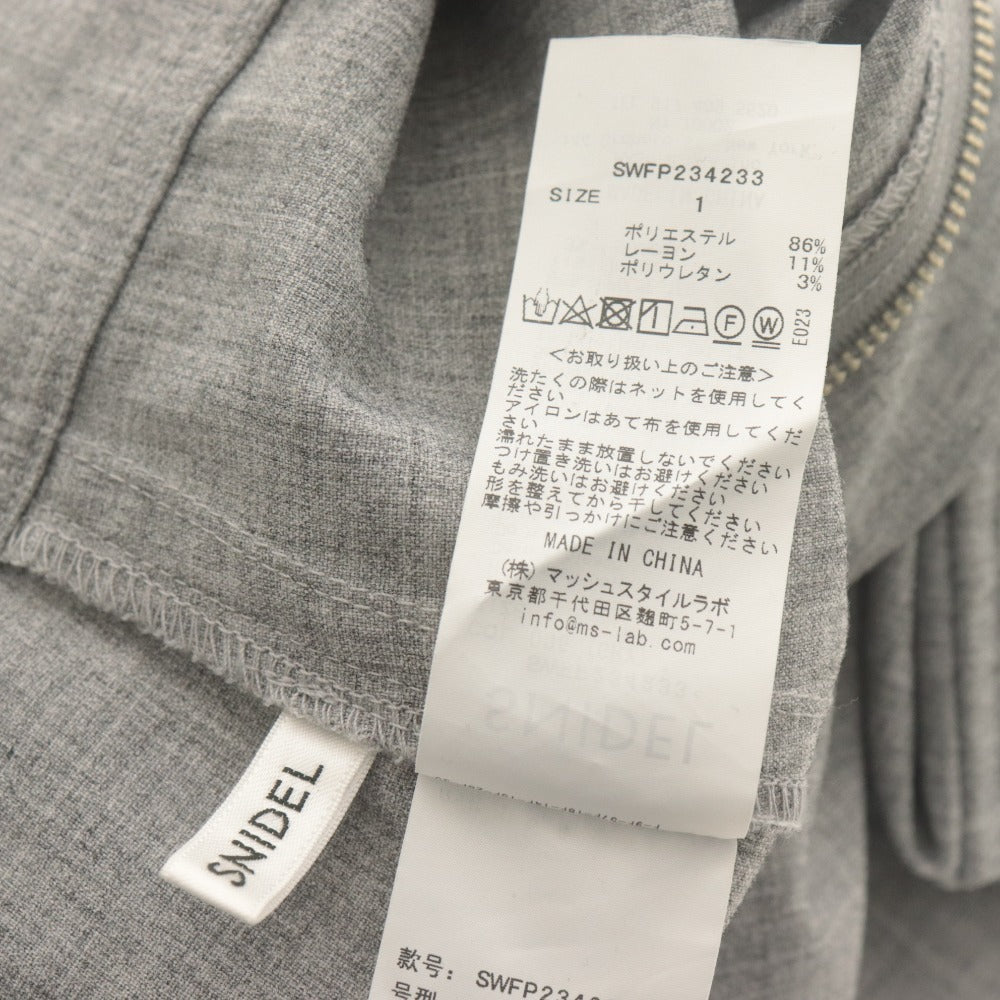 ■ SNIDEL スナイデル ワイドパンツ ボトムス レディース 1 (M相当) ライトグレー タグ付き 未使用