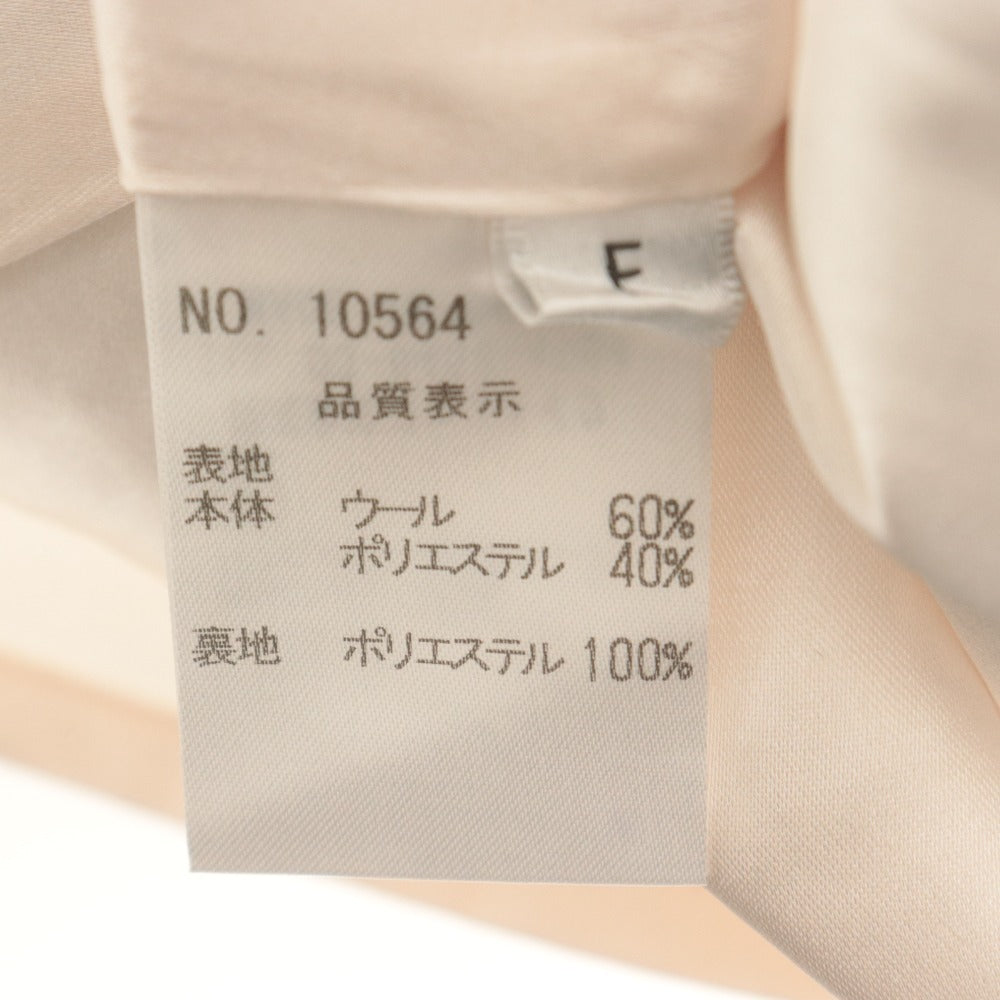 ■ M me eme エムミーエメ ミニワンピース 長袖 トップス ニット ショート レディース F (フリー) ピンクベージュ 付属品 タグ付き 未使用