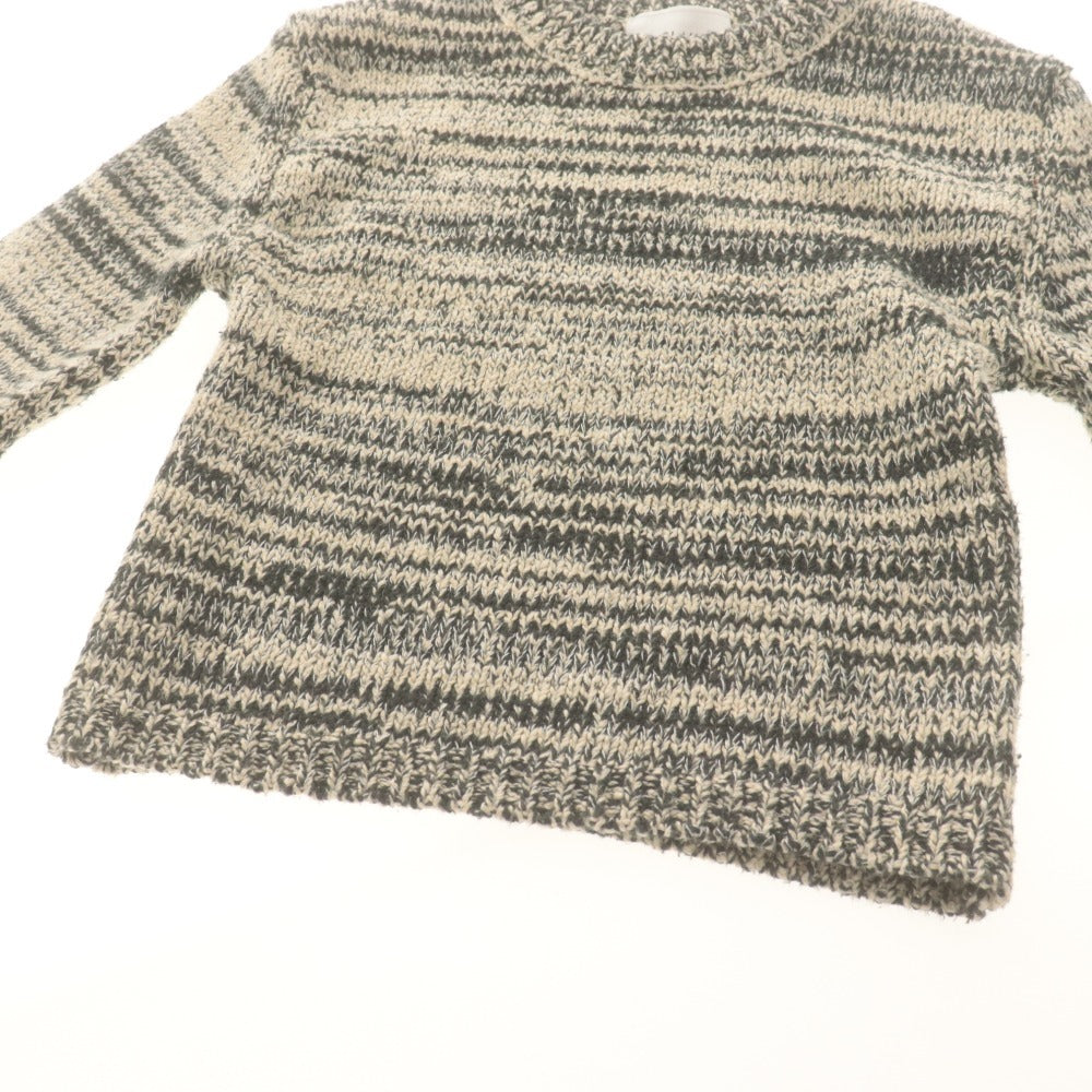 ■ CLANE クラネ ショートセーター 長袖 トップス COTTON SHORT KNIT TOPS コットンショートニット レディース 1 (S相当) ベージュ系 黒