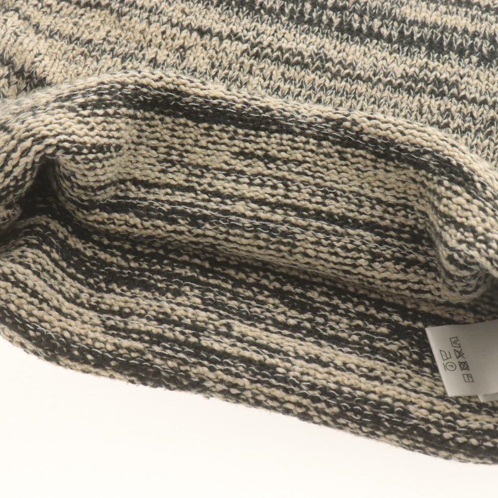 ■ CLANE クラネ ショートセーター 長袖 トップス COTTON SHORT KNIT TOPS コットンショートニット レディース 1 (S相当) ベージュ系 黒