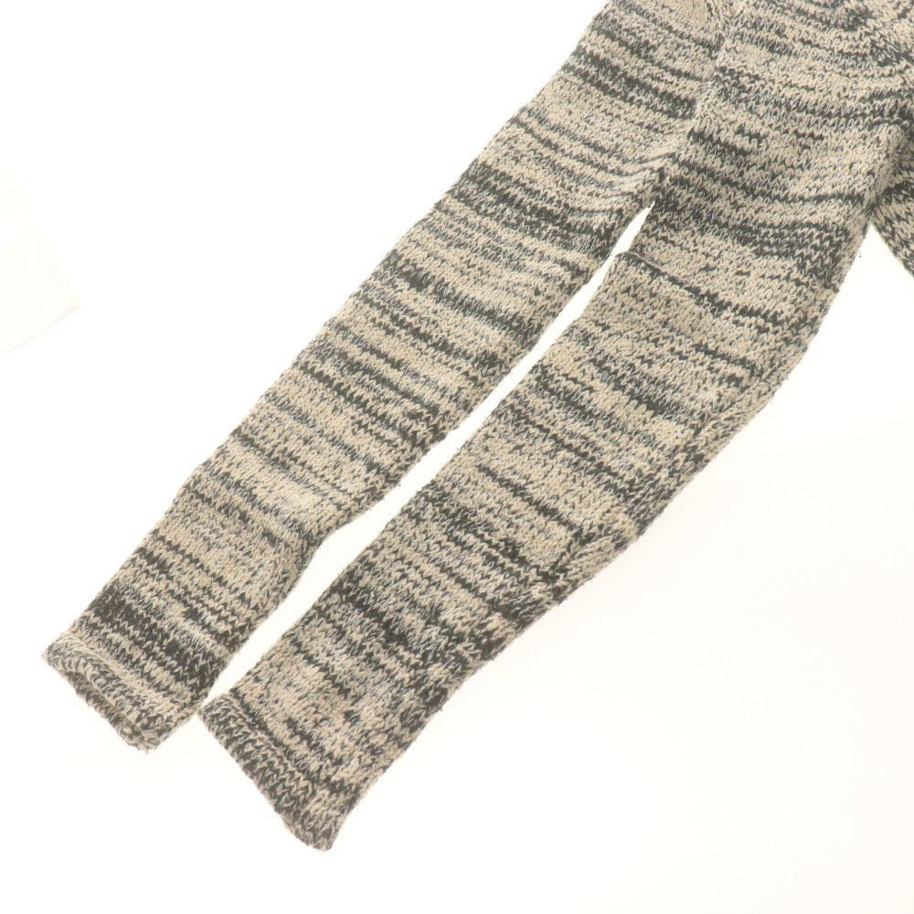 ■ CLANE クラネ ショートセーター 長袖 トップス COTTON SHORT KNIT TOPS コットンショートニット レディース 1 (S相当) ベージュ系 黒