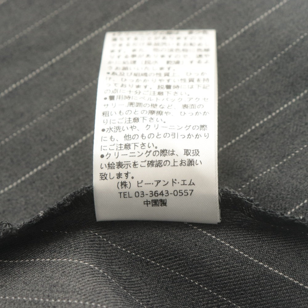 ■ amerge アメルジュ ワンピース ひざ丈 ショート ノースリーブ トップス 肩リボン 紐 チェック柄 レディース M グレー系 タグ付き未使用