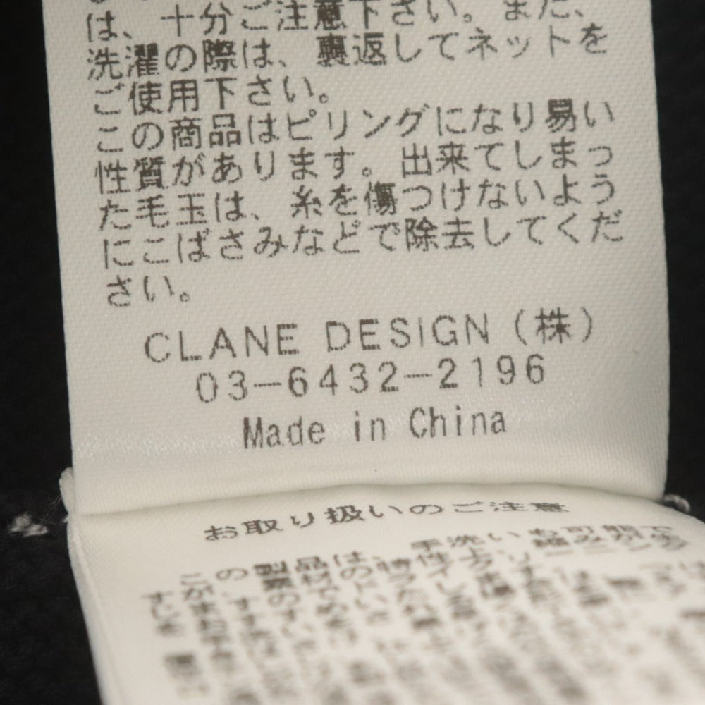 ■ CLANE クラネ ロングワンピース フリル半袖 トップス レディース 1 (S相当) ネイビー タグ付き 未使用
