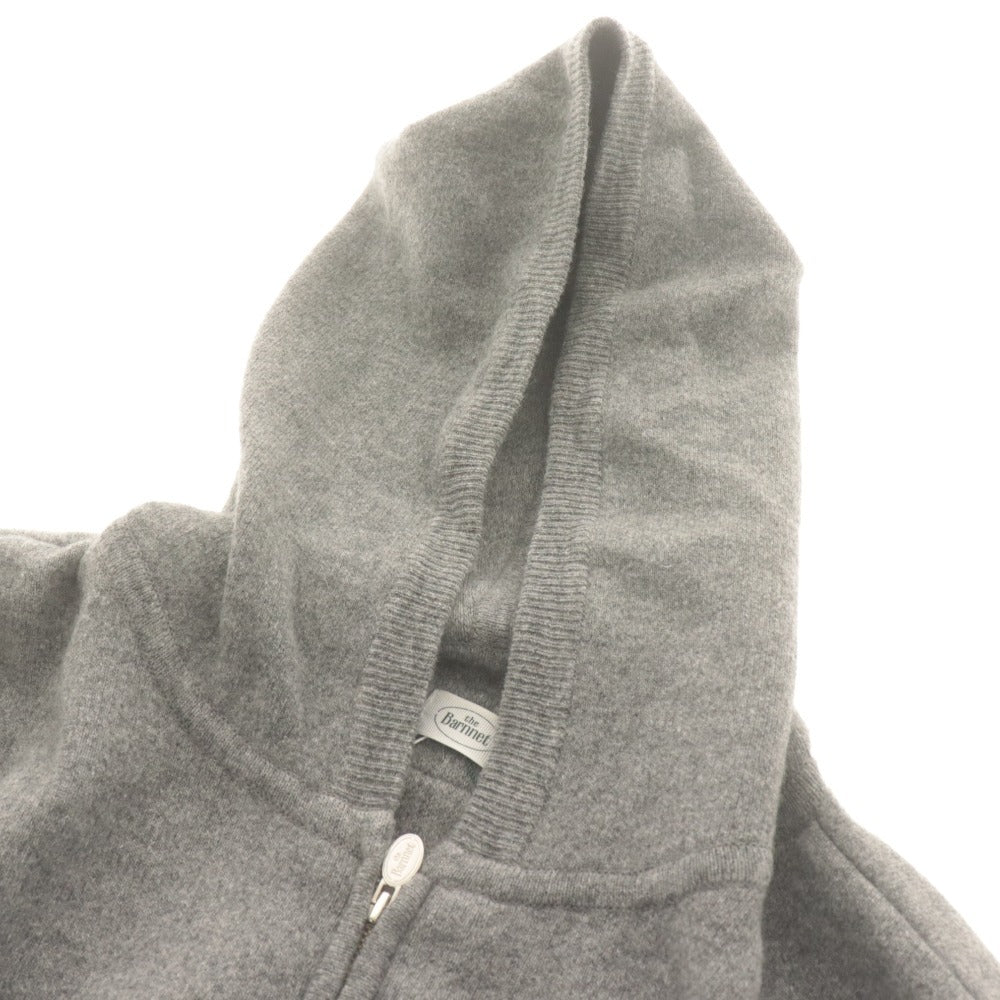 ■ The Barnnet ザバーネット パーカー ハーフ ショート 長袖 トップス ニット ジップアップ レディース F グレー タグ付き 未使用