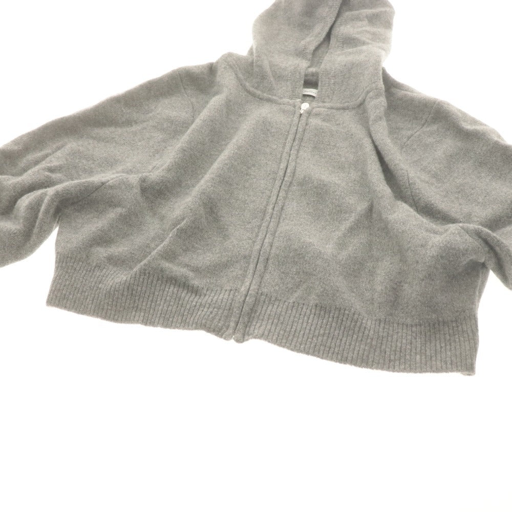 ■ The Barnnet ザバーネット パーカー ハーフ ショート 長袖 トップス ニット ジップアップ レディース F グレー タグ付き 未使用