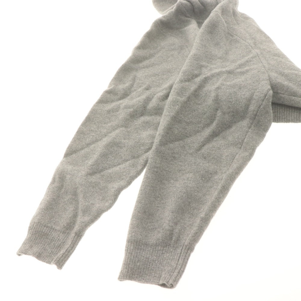 ■ The Barnnet ザバーネット パーカー ハーフ ショート 長袖 トップス ニット ジップアップ レディース F グレー タグ付き 未使用