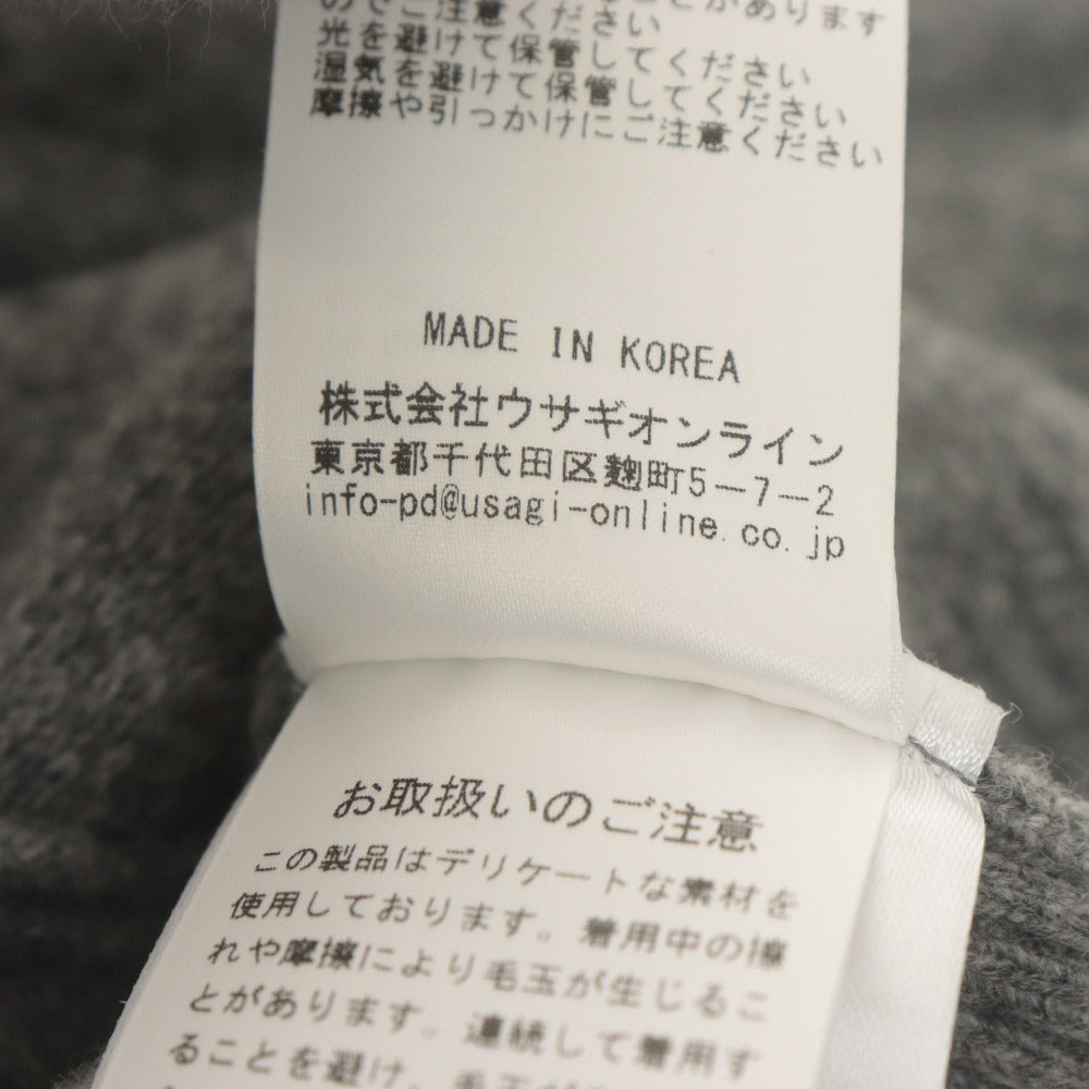 ■ The Barnnet ザバーネット パーカー ハーフ ショート 長袖 トップス ニット ジップアップ レディース F グレー タグ付き 未使用