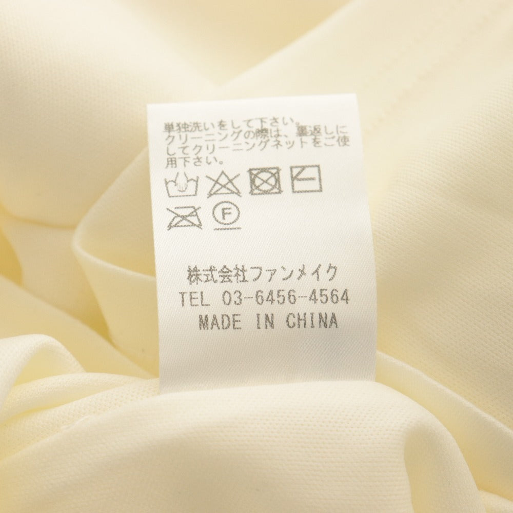 ■ M me eme エムミーエメ ドーリーワンピース 長袖 トップス ミニ ひざ丈 Ribbon trim tweed レディース F アイボリー タグ付き 未使用
