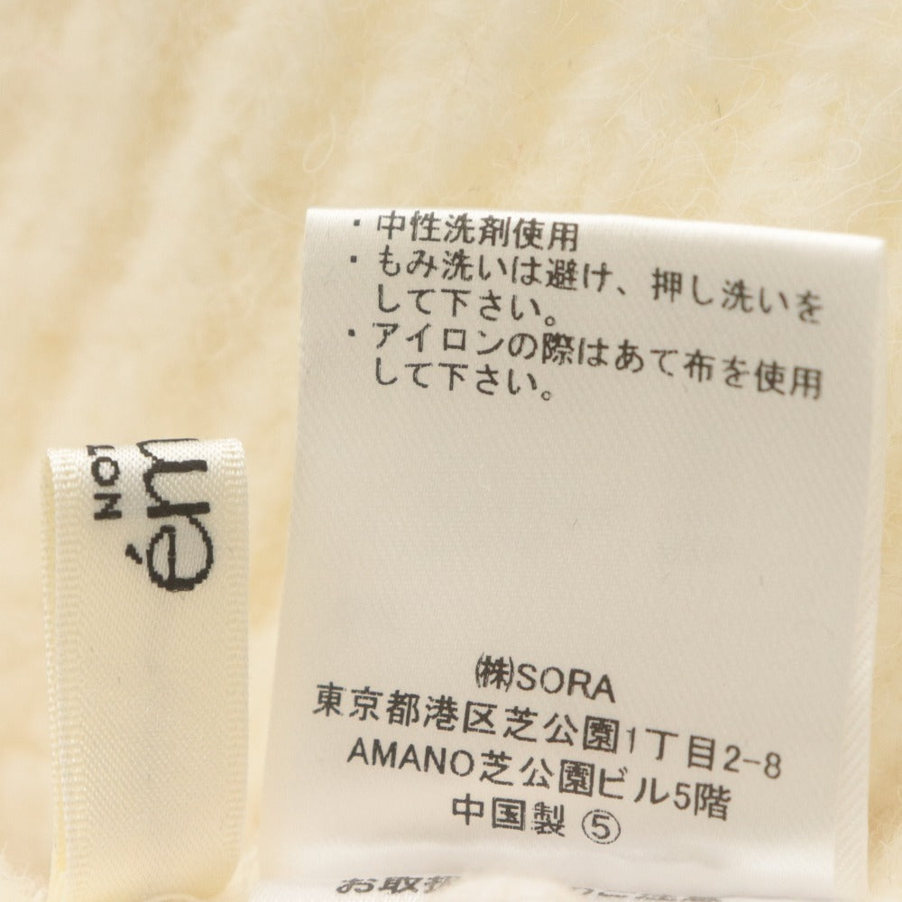 ■ NOTRE emor ノートルエモア セーター 長袖 トップス ニット バックオープン 背中あき 紐 レディース F アイボリー タグ付き 未使用