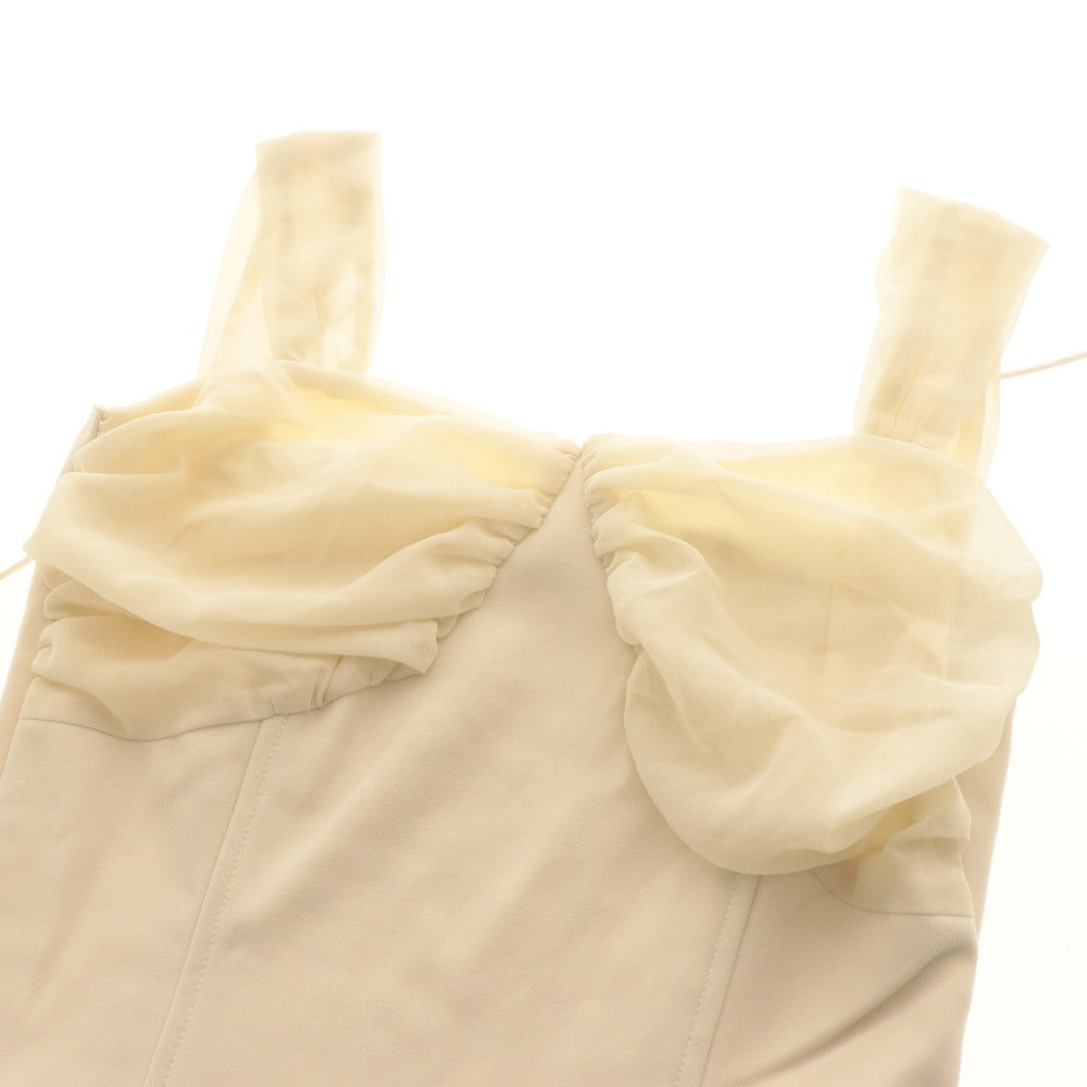 ■ YILON イロン キャミソール ノースリーブ トップス ANGE BALLERINA TOPS 背中紐 レディース F アイボリー 美品