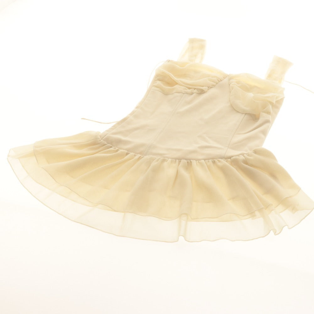 ■ YILON イロン キャミソール ノースリーブ トップス ANGE BALLERINA TOPS 背中紐 レディース F アイボリー 美品