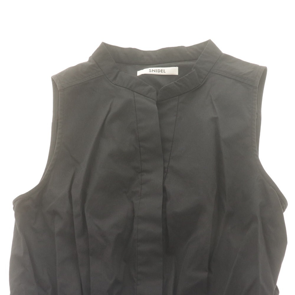 ■ SNIDEL タックミニワンピース 20周年限定 ノースリーブ トップス SWFO252162 レディース 0 (S相当) 黒 ブラック タグ付き 未使用