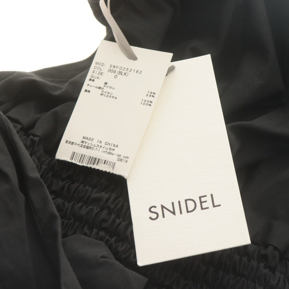 ■ SNIDEL タックミニワンピース 20周年限定 ノースリーブ トップス SWFO252162 レディース 0 (S相当) 黒 ブラック タグ付き 未使用