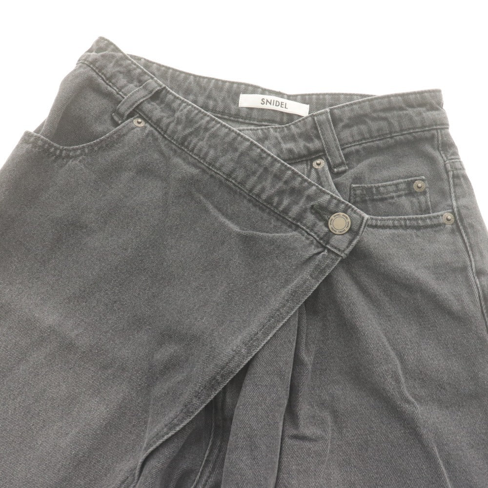 ■ SNIDEL スナイデル パンツ Sustainaスカートライクデニム ジーンズ ボトムス レディース 0 (XS～S相当) グレー タグ付き 未使用