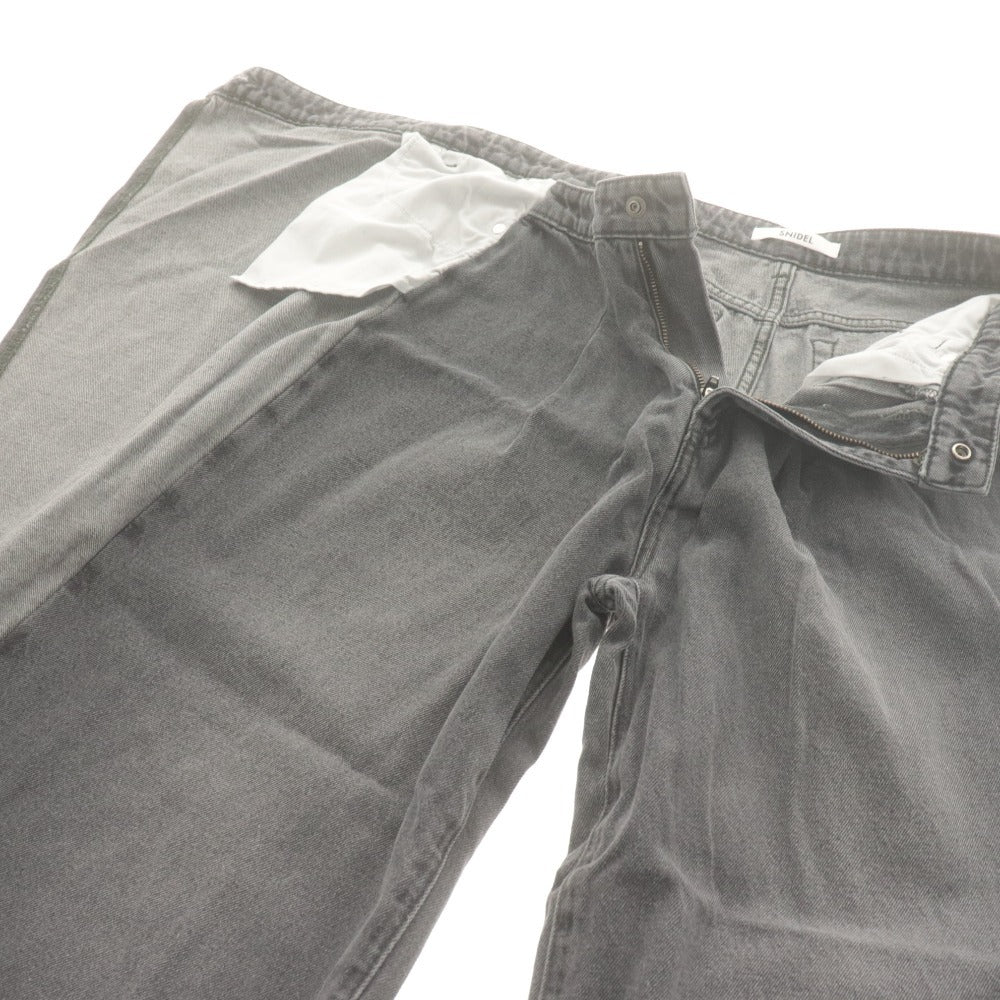 ■ SNIDEL スナイデル パンツ Sustainaスカートライクデニム ジーンズ ボトムス レディース 0 (XS～S相当) グレー タグ付き 未使用