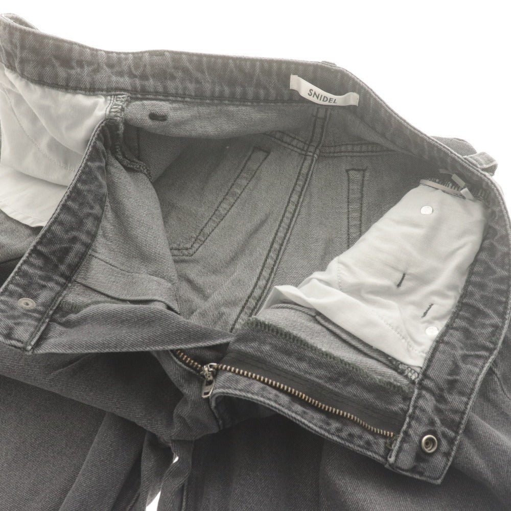 ■ SNIDEL スナイデル パンツ Sustainaスカートライクデニム ジーンズ ボトムス レディース 0 (XS～S相当) グレー タグ付き 未使用