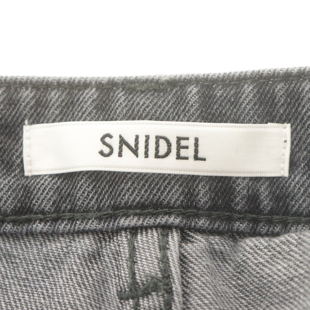 ■ SNIDEL スナイデル パンツ Sustainaスカートライクデニム ジーンズ ボトムス レディース 0 (XS～S相当) グレー タグ付き 未使用