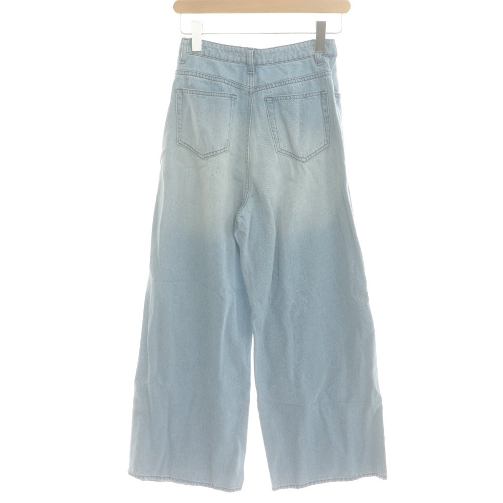 ■ SNIDEL スナイデル パンツ Sustainaスカートライクデニム ジーンズ ボトムス レディース 0 (XS～S相当) ライトブルー タグ付き 未使用