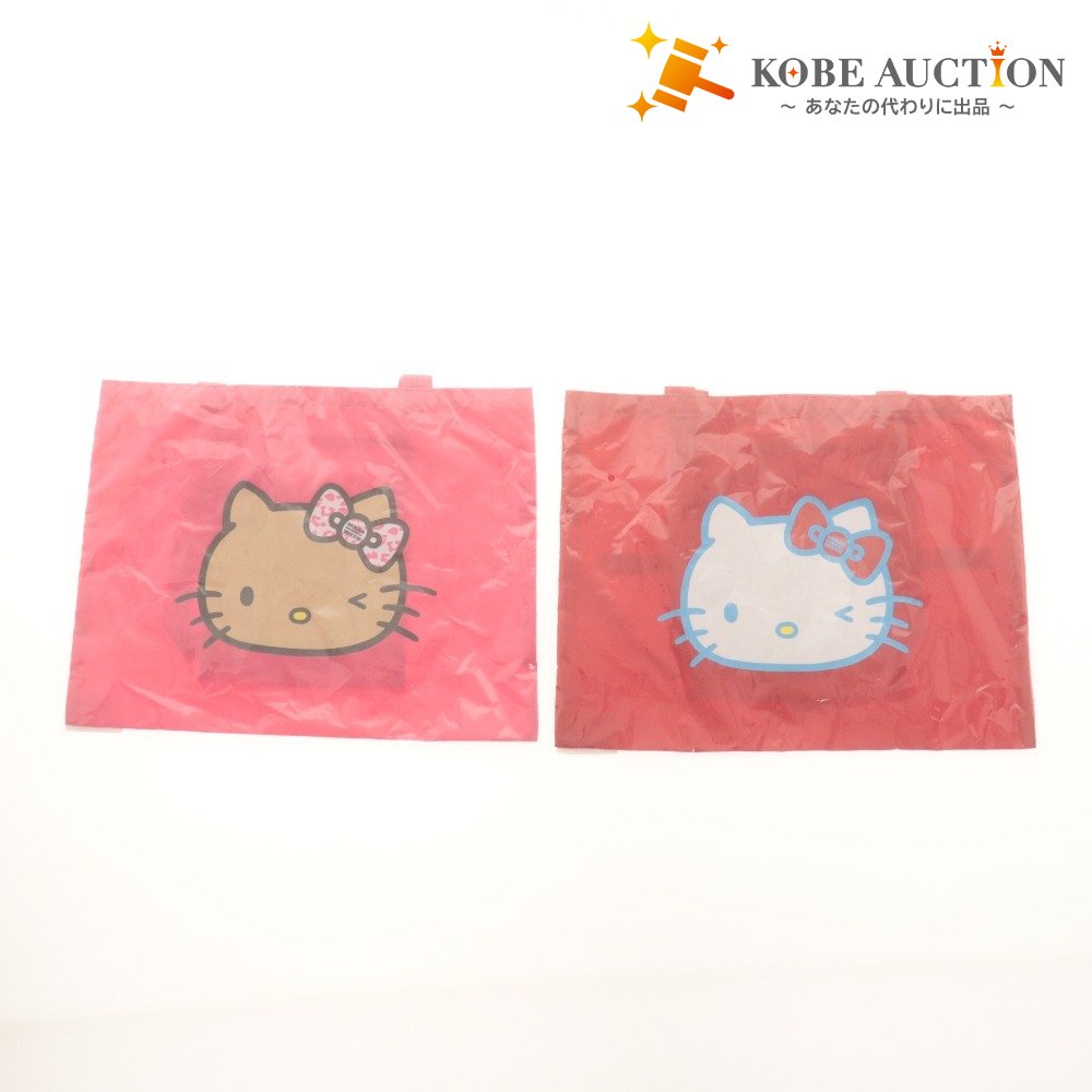 ■ MASH STORE限定 ハローキティ トートバッグ 2点セット まとめ売り ハンド レディース 子供 ノベルティ 赤 ピンク 日焼け 未開封 未使用
