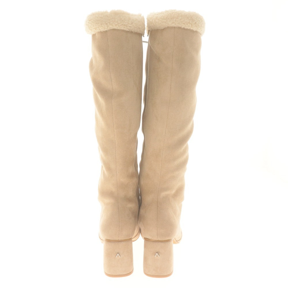 ■ ANDMARY ロングブーツ 靴 Rosalia lace up boots レースアップ レディース 38(24.5～25.0cm) ベージュアイボリー 未使用 箱/付属品付き