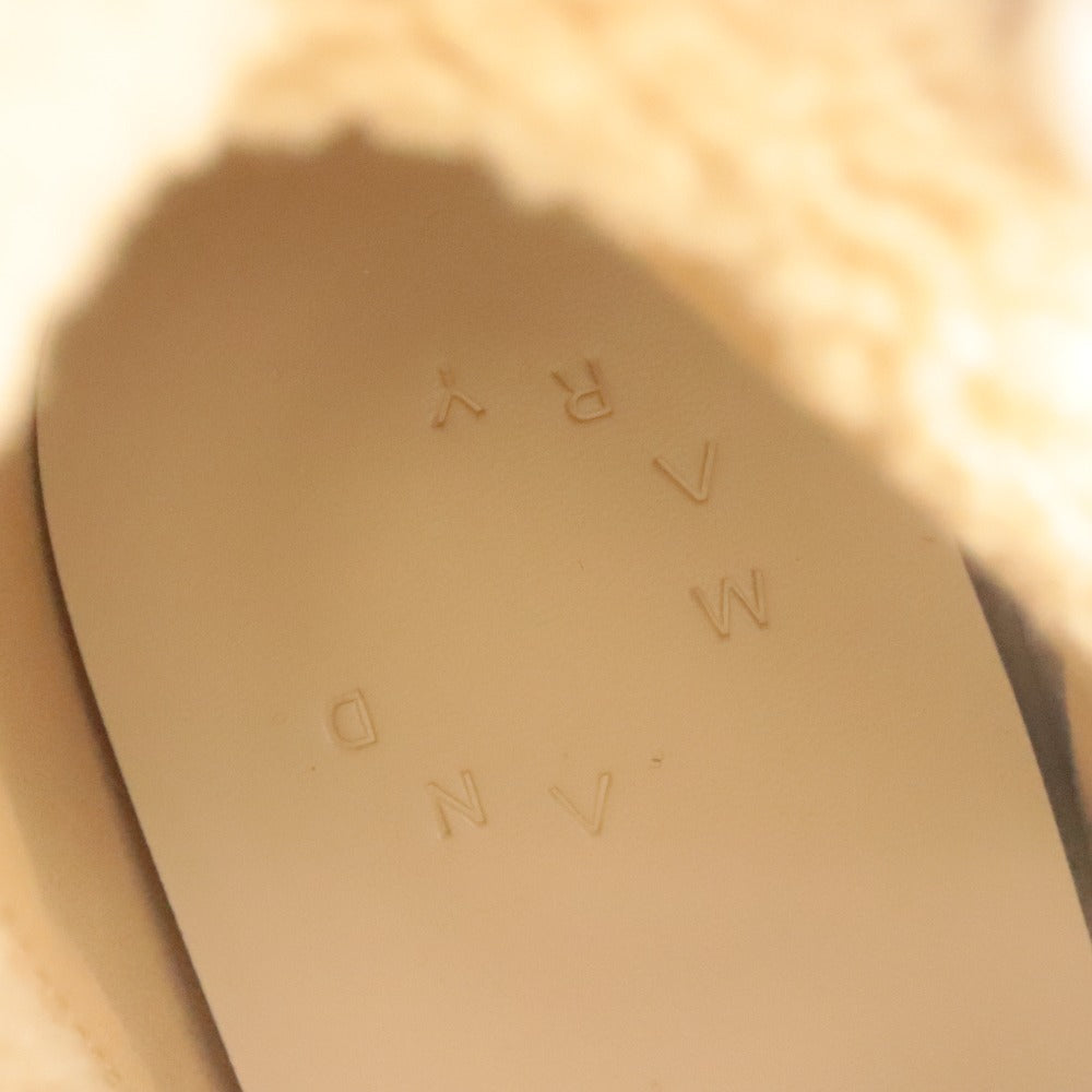 ■ ANDMARY ロングブーツ 靴 Rosalia lace up boots レースアップ レディース 38(24.5～25.0cm) ベージュアイボリー 未使用 箱/付属品付き
