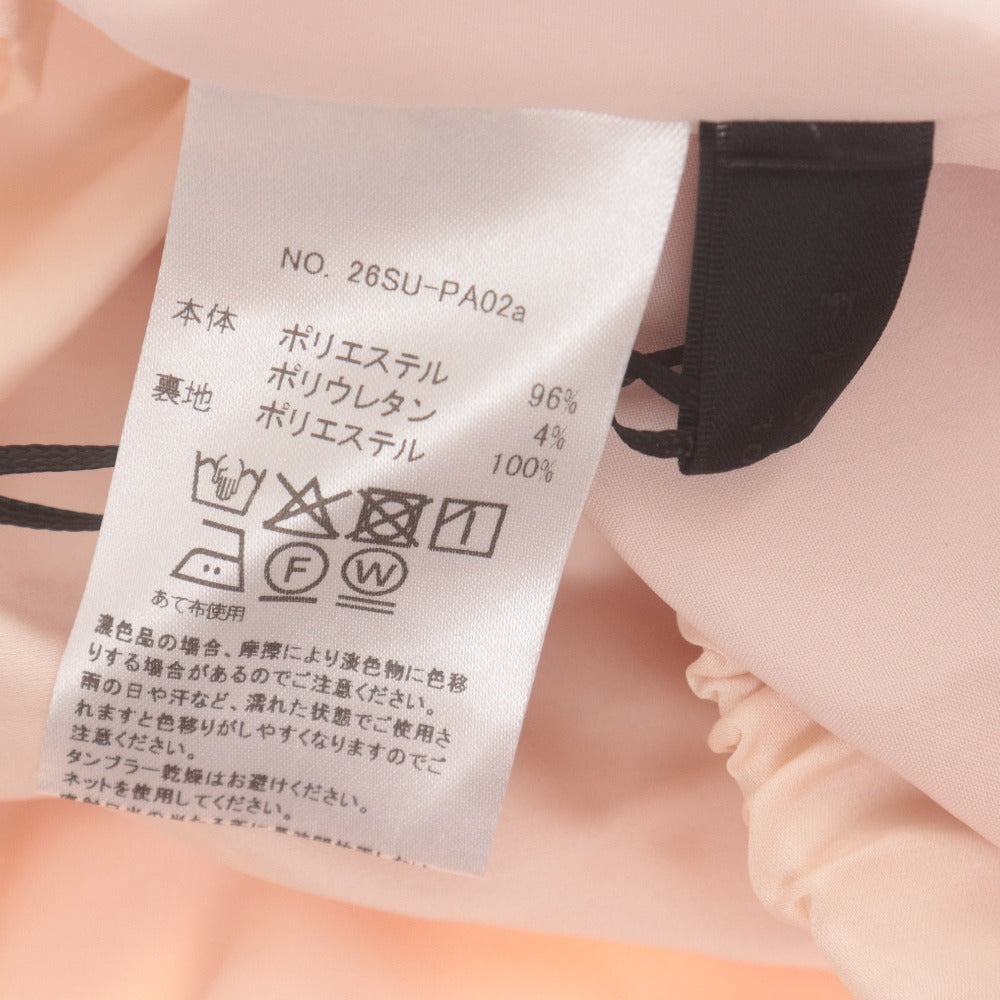 ■ フィクショントーキョー FICTION TOKYO ショートパンツ ボトムス フリル サテン レディース ピンクベージュ タグ付き 未使用