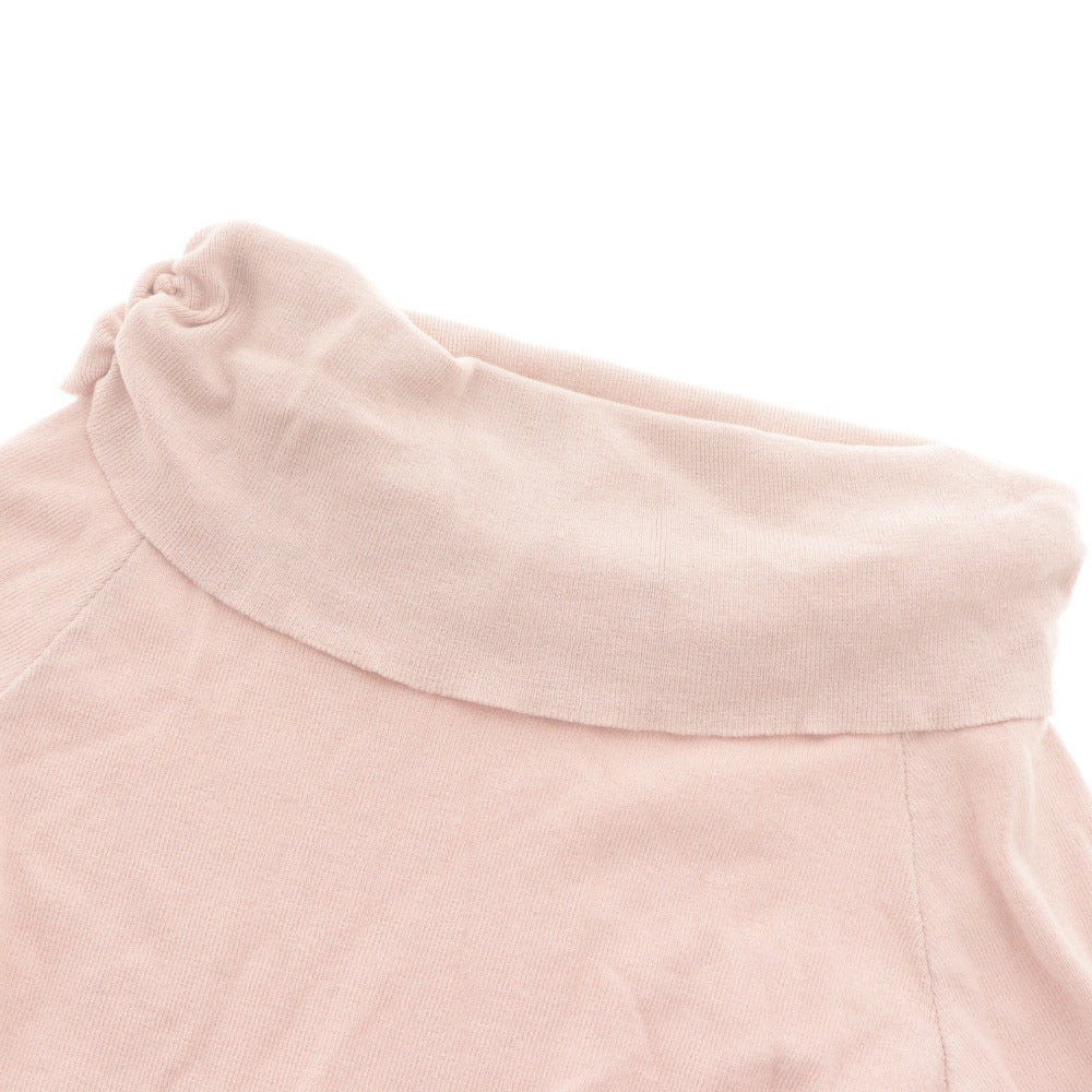 ■ Mistreass MISTREASS Dress Long-Sleeve Off-Shoulder Ruffle Tulle Women's One Size Pink Beige With Tags Unused