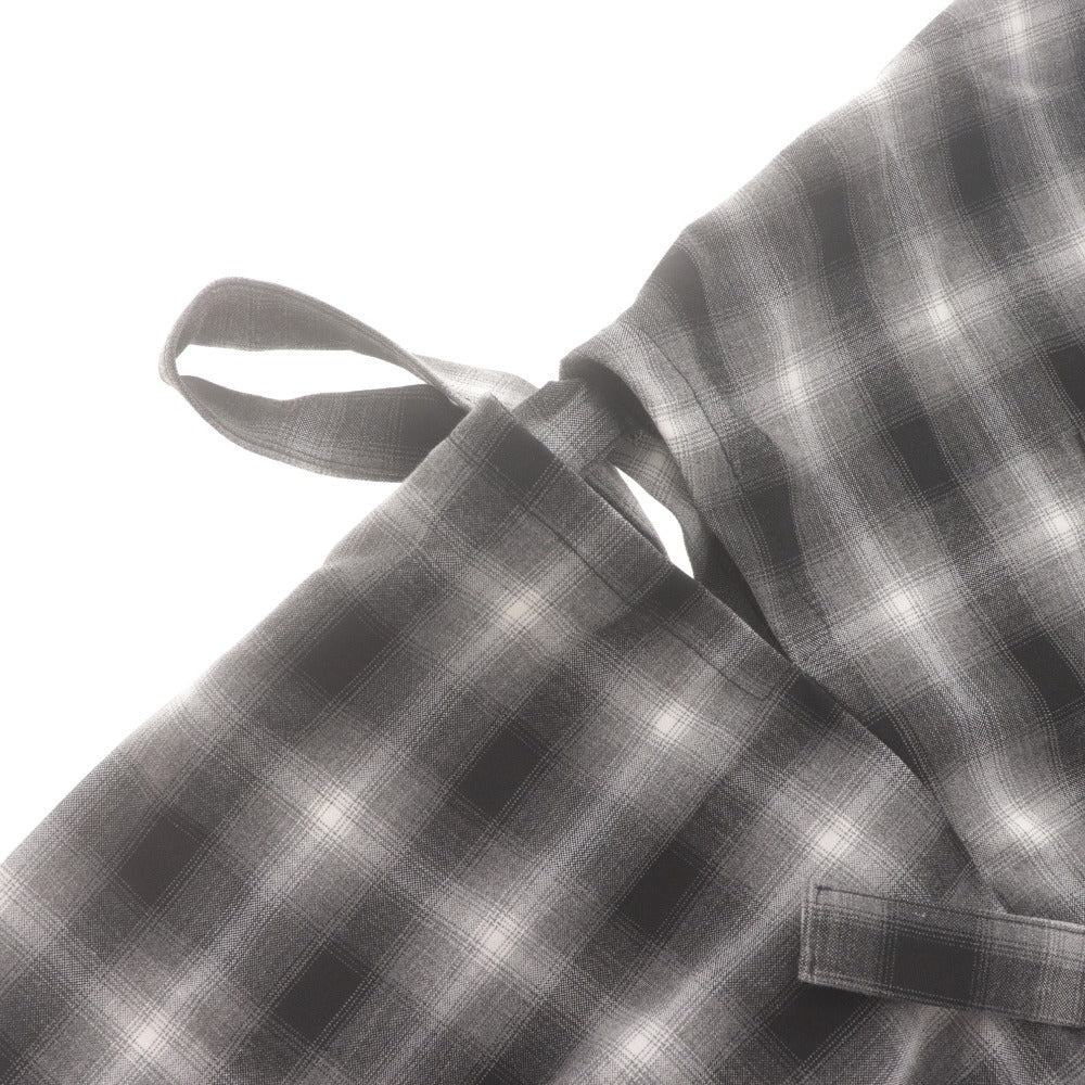 ■ フィクショントーキョー FICTION TOKYO ロングシャツ トップス チェック フード レディース フリー ブラック系 タグ付き 未使用