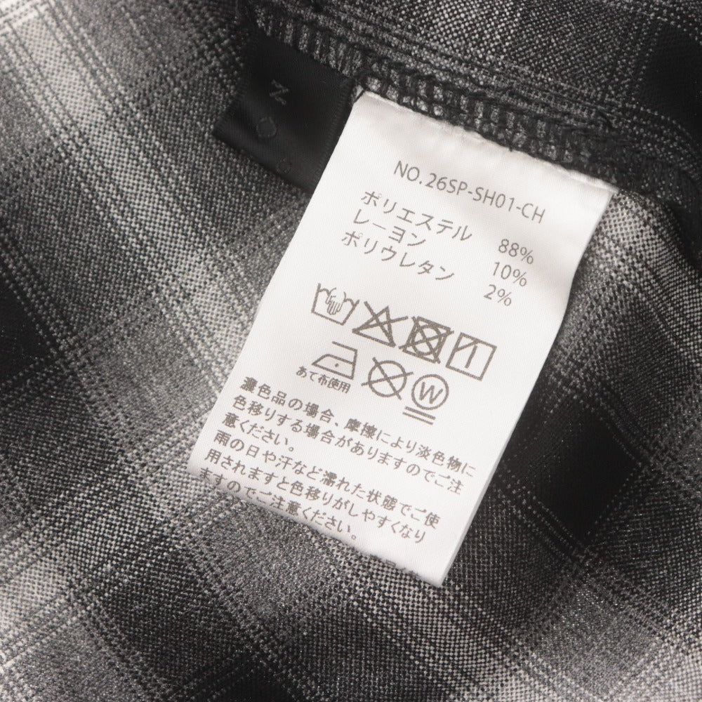■ フィクショントーキョー FICTION TOKYO ロングシャツ トップス チェック フード レディース フリー ブラック系 タグ付き 未使用