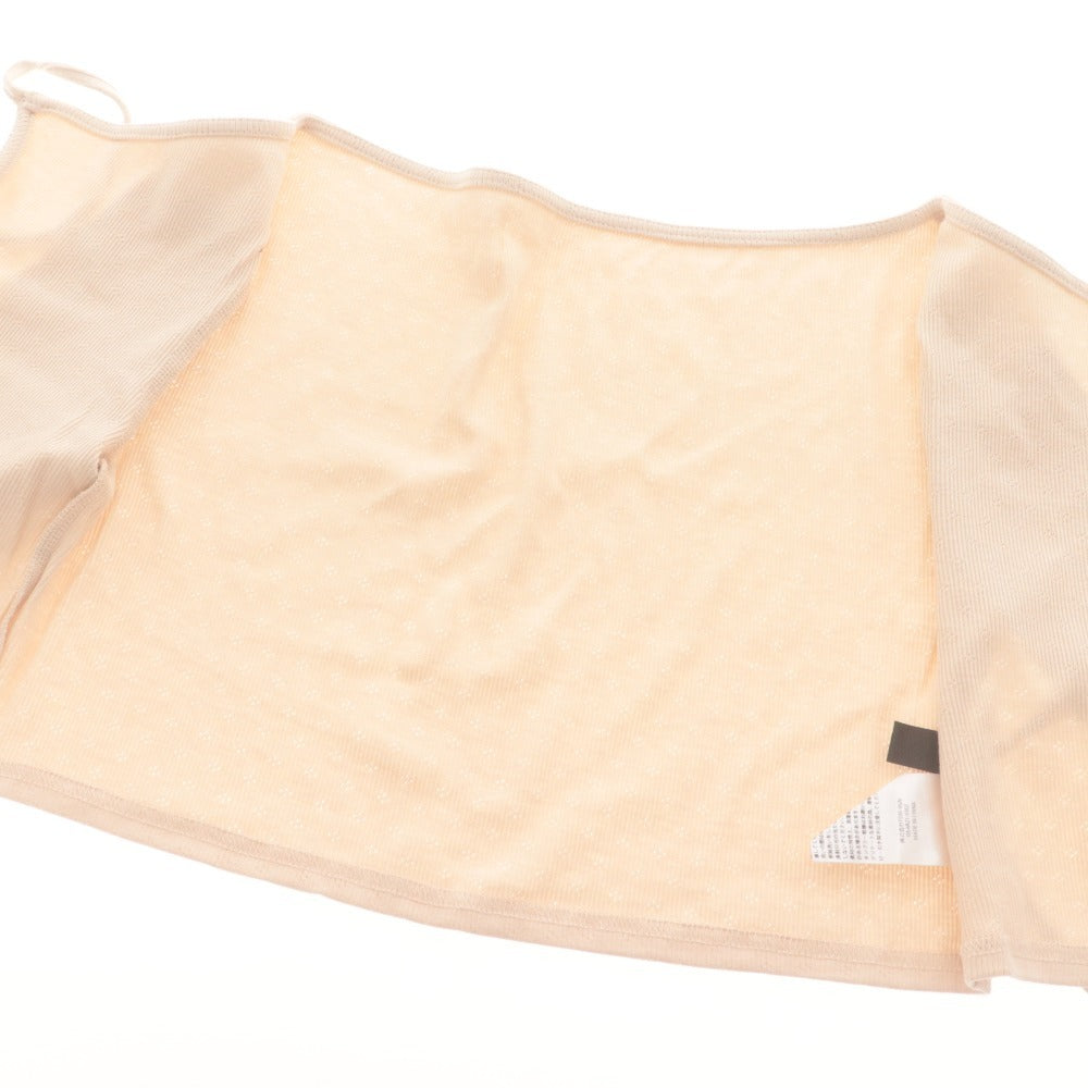 ■ FICTION TOKYO Cardigan Long-Sleeve Top Cropped Length Bow Women's One Size Light Beige With Tags Unused