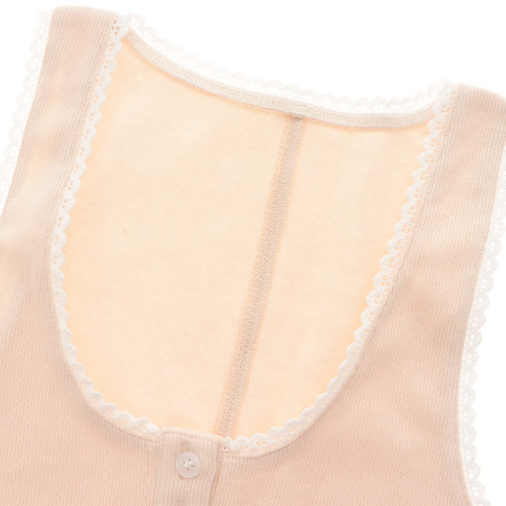 ■ フィクショントーキョー FICTION TOKYO タンクトップ トップス レース レディース フリー ライトベージュ BabyPink タグ付き 未使用
