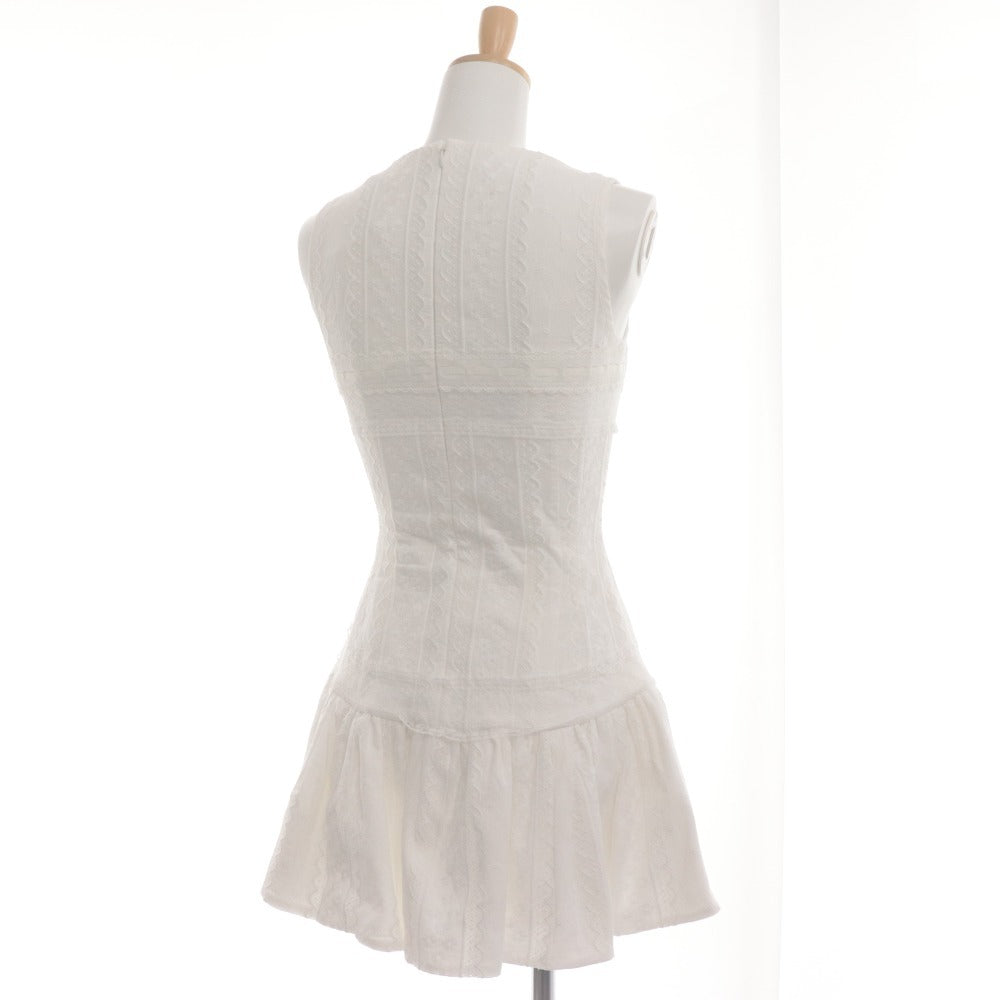 ■ ANDMARY Dress Sleeveless Mini Length Lace Ribbon Women's One Size White With Tags Unused