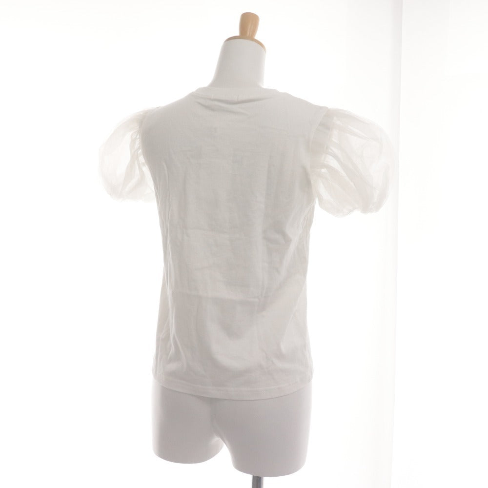■ CLANE Cut and Sewn T-Shirt Short Sleeve Top Tulle Puff Sleeve Women's 1 (Equivalent to M) White With Tags Unused