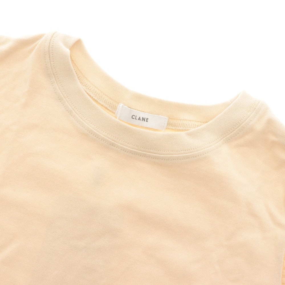 ■ CLANE Cut and Sewn T-Shirt Short Sleeve Top Tulle Puff Sleeve Women's 1 (Equivalent to M) Light Beige With Tags Unused